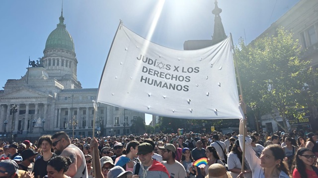Judíos argentinos por los Derechos Humanos en la Marcha Antifascista y Antiracista