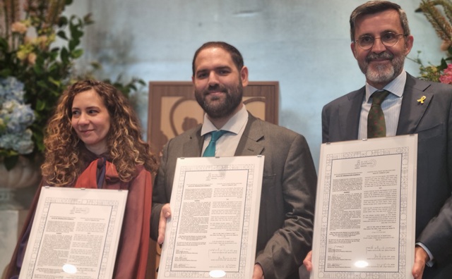 La ordenación de los rabinos reformistas Yael Cobano, Hanan Grau y Andrés Boaz Mosquera (Madrid, 13/6/2025