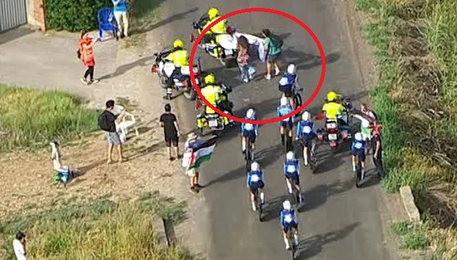 Incidente antiisraelí en la Vuelta Ciclista a España, con Sergio Levinsky