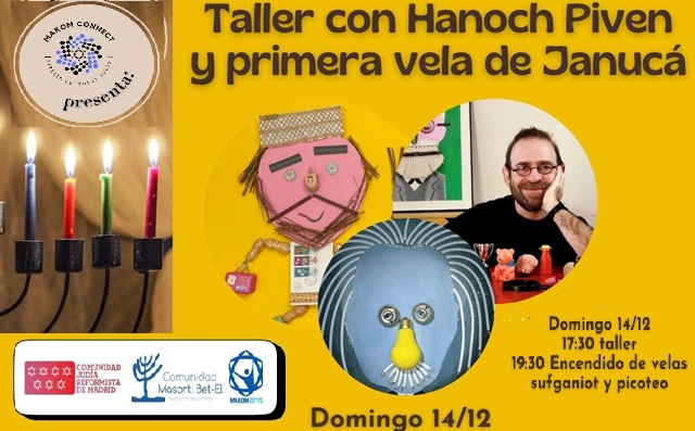 Una primera vela de Janucá de las comunidades masortí y reformista de Madrid con Hanoch Piven