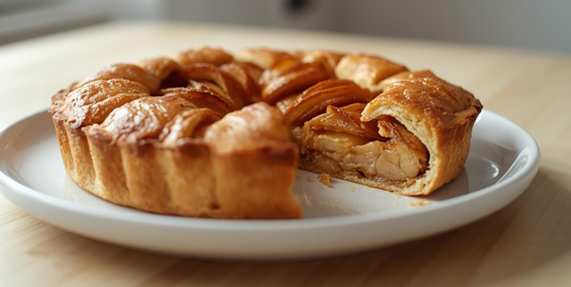 Trucha con verduras y tapada de manzana