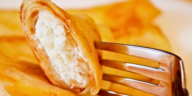 Crepes de queso. Crepes de dulce de leche...¡no hay que elegir!