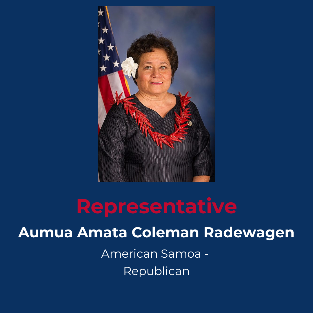 Profile of Republican Representative Radewagen from AS District 0