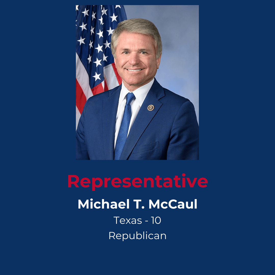 Profile of Republican Representative McCaul from Texas District 10