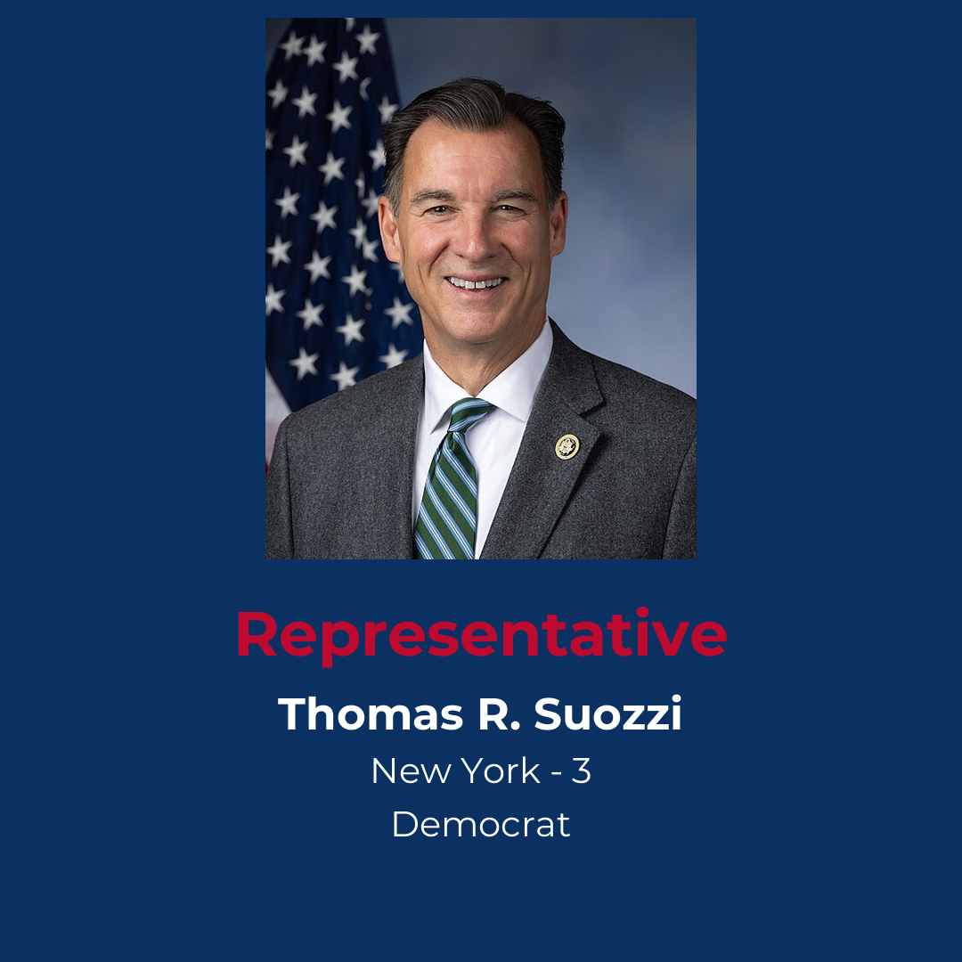 Profile of Democrat Representative Suozzi from New York District 3