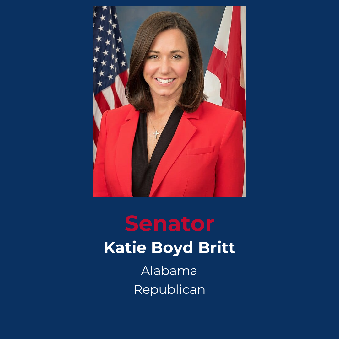 Profile of Republican Senator Britt from Alabama