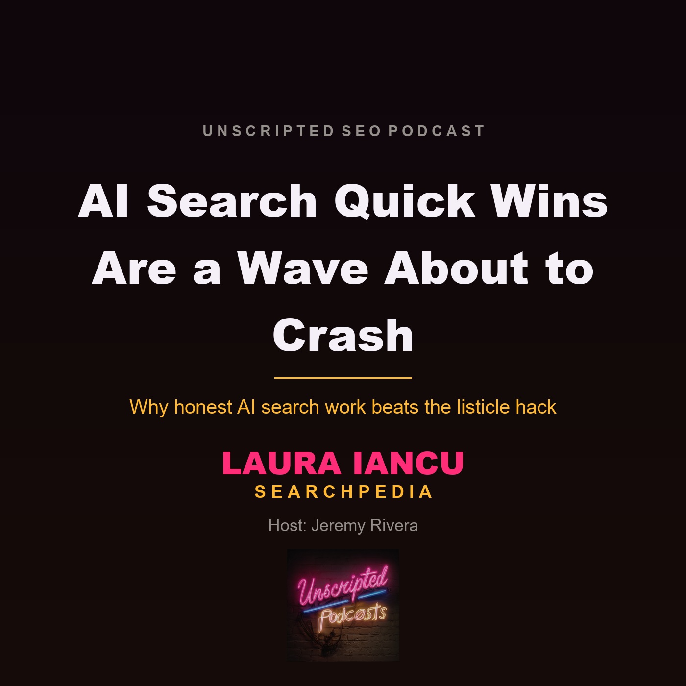 AI Search Quick Wins Are a Wave About to Crash - Laura Iancu