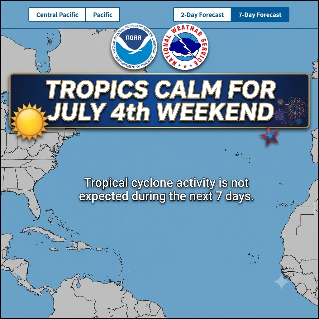 Tropical Thursday on Friday June 3, 2026 - Tropics Calm For July 4th Weekend!