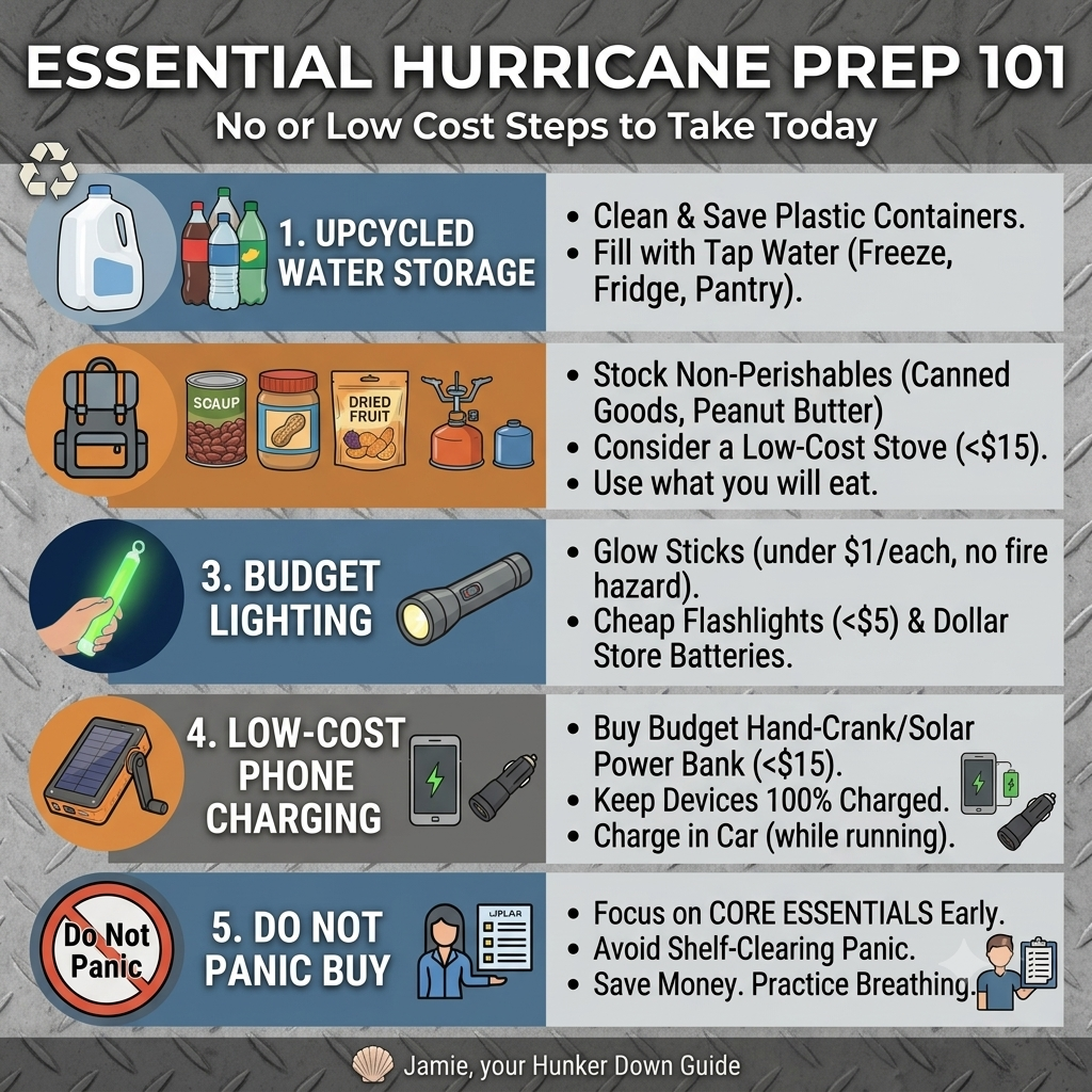 Five No or Low Cost Hurricane Prep Steps