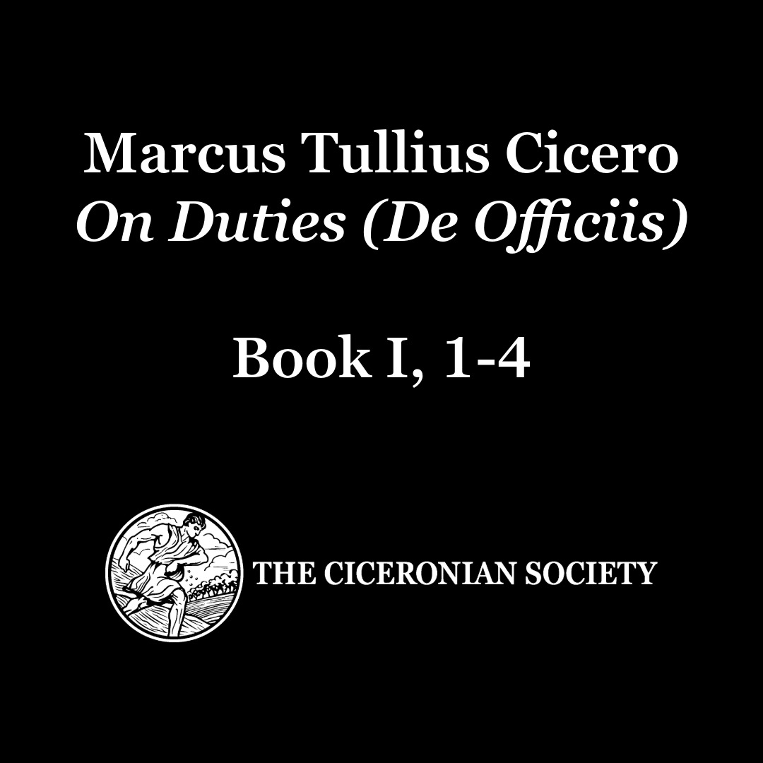 Cicero On Duties, Episode 1