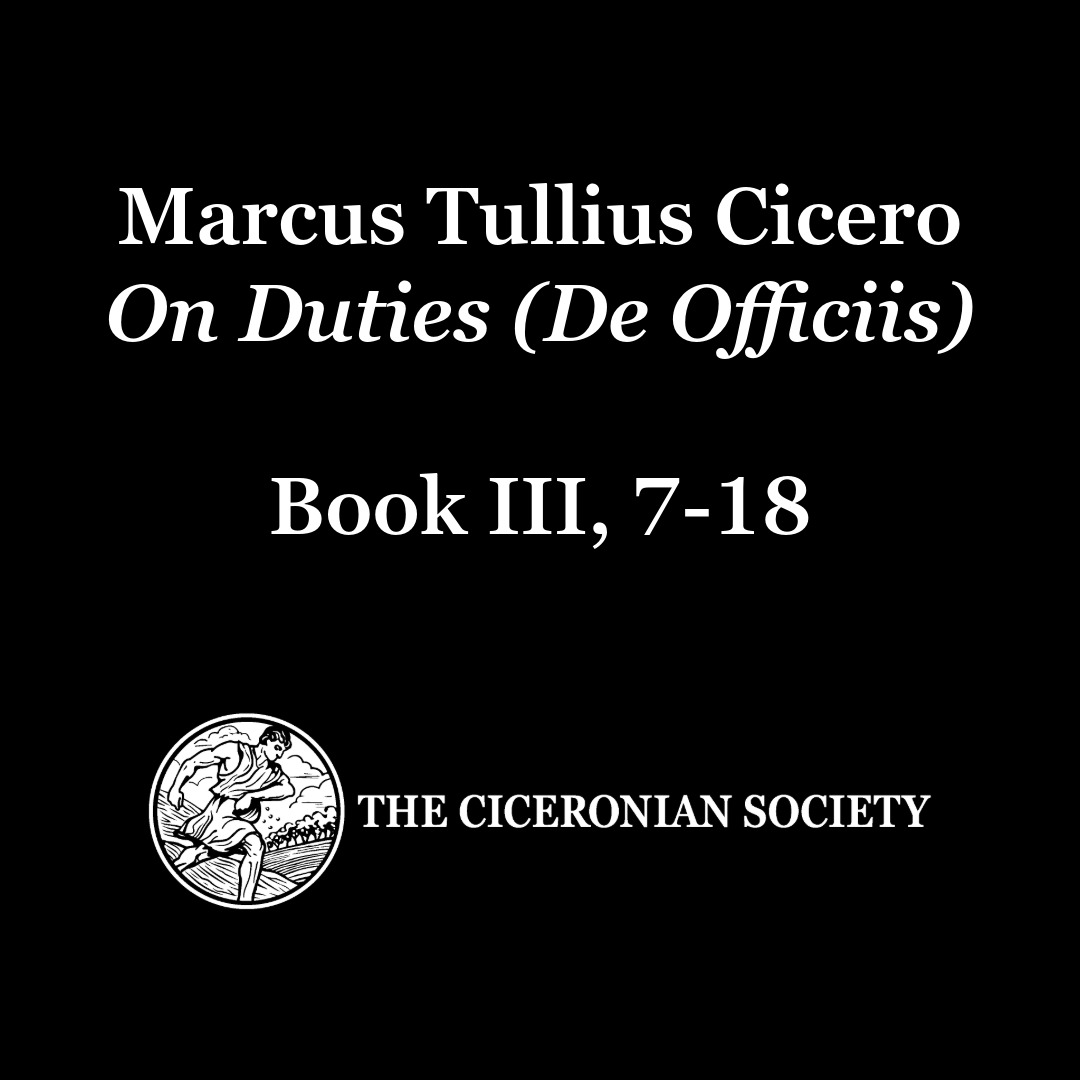 Cicero On Duties, Episode 41 - Cicero's Plan & Panaetius's