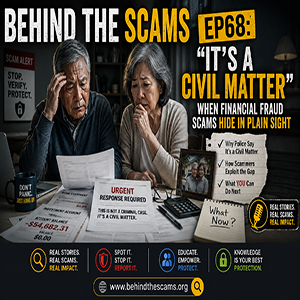 EP68: “It’s a Civil Matter”: When Financial Fraud Scams Hide in Plain Sight episode artwork