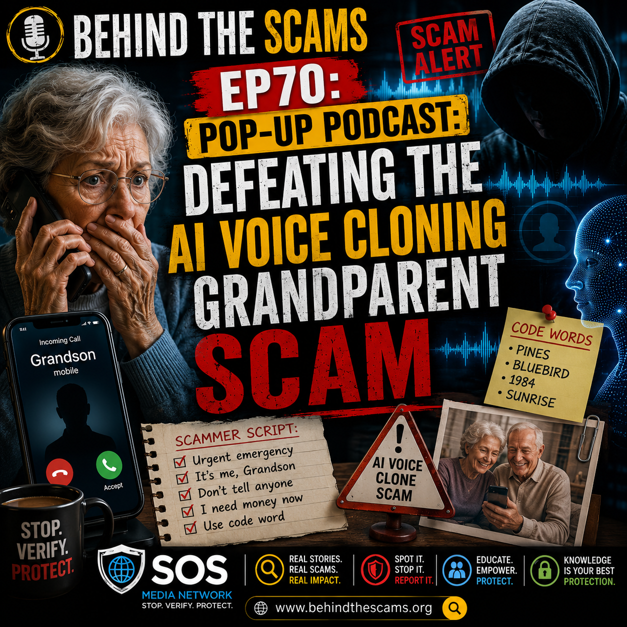 EP70: Pop-Up Podcast: Defeating the AI Voice Cloning Grandparent Scam episode artwork