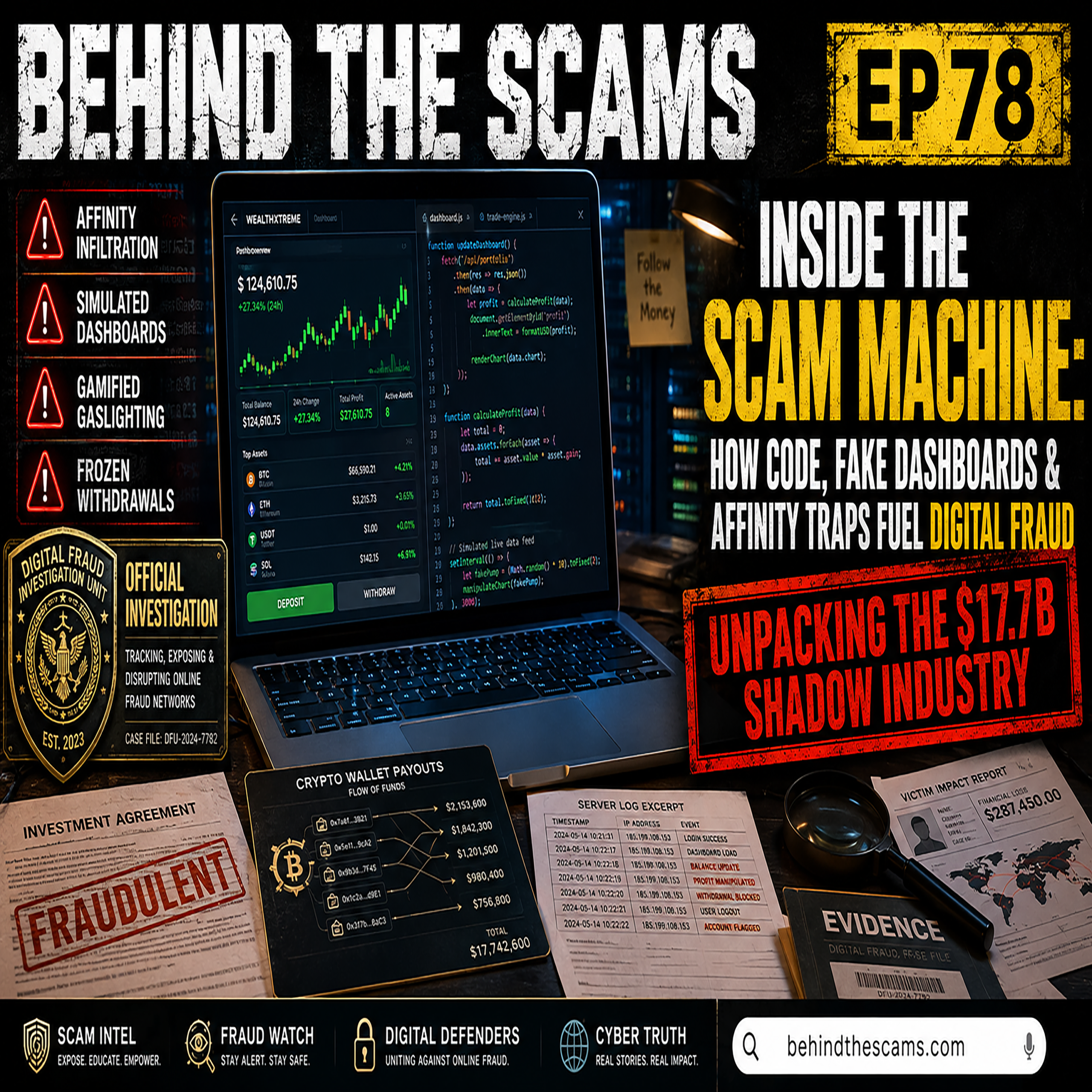 Inside the Scam Machine | How Code, Fake Dashboards, and Affinity Traps Fuel Digital Fraud (EP78) episode artwork