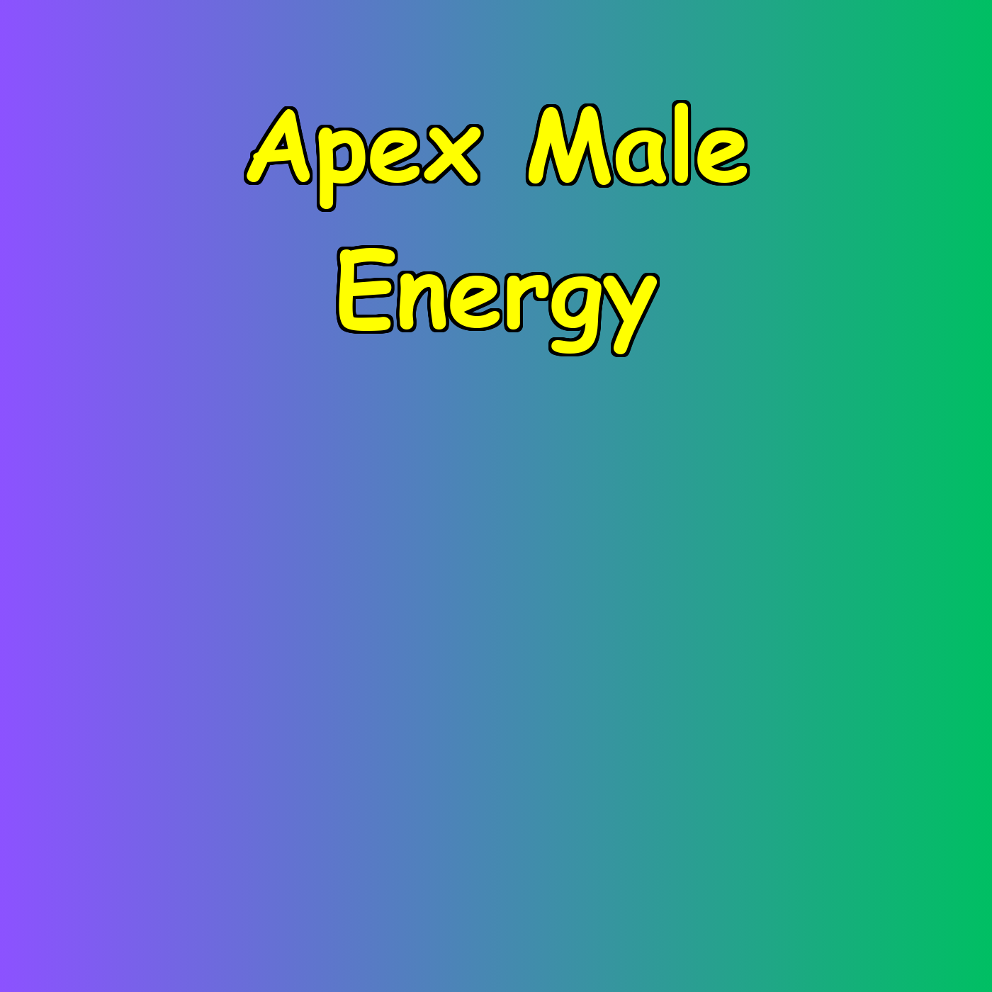 Apex Male Energy | Top 1% Mindset