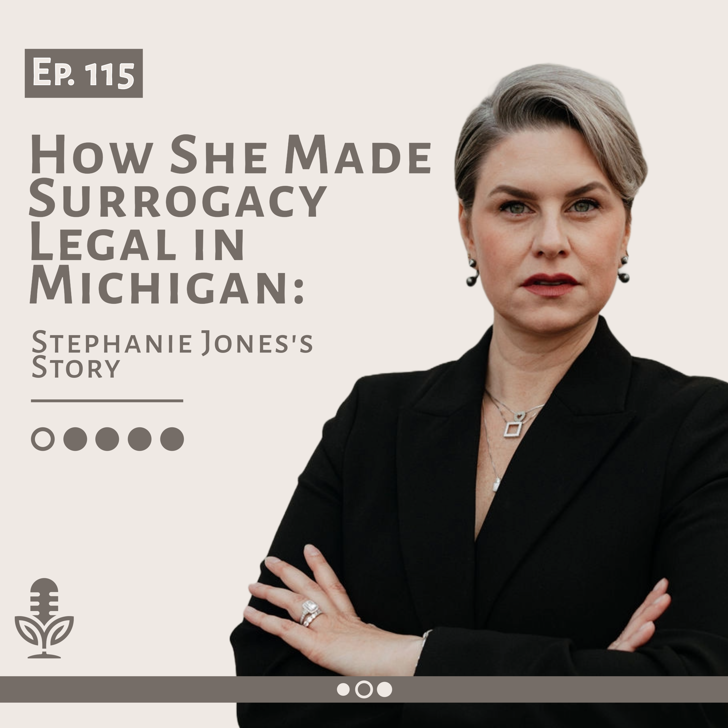Ep 115 How She Made Surrogacy Legal in Michigan: Stephanie Jones's Story