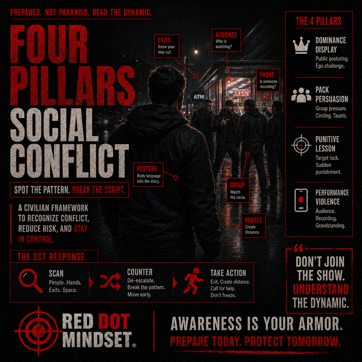 The Four Pillars of Social Conflict: Read the Room, Avoid the Fight