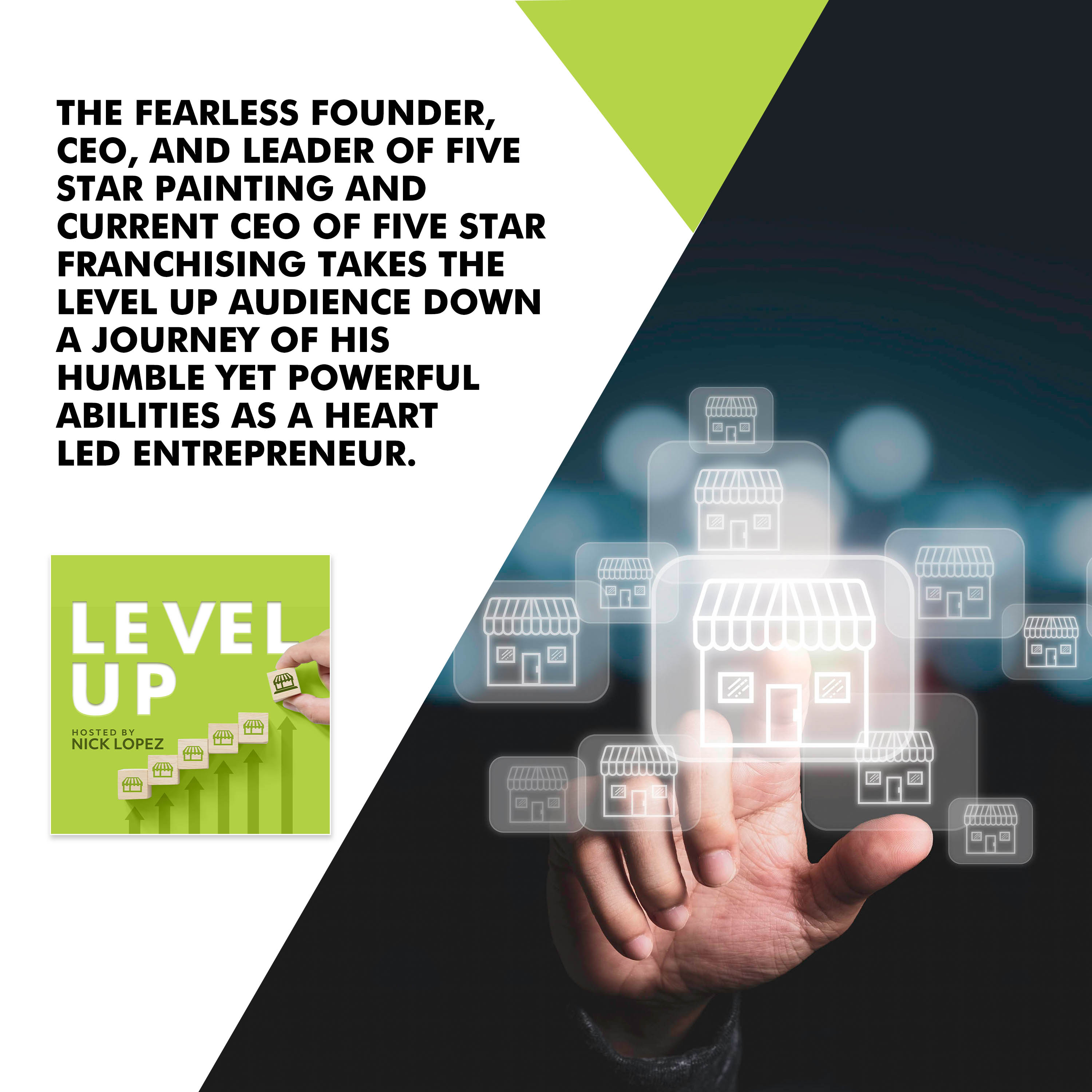 The Fearless Founder, CEO, And Leader Of Five Star Painting And Current CEO Of Five Star Franchising Takes The Level Up Audience Down A Journey Of His Humble Yet Powerful Abilities As A Heart Led Entrepreneur