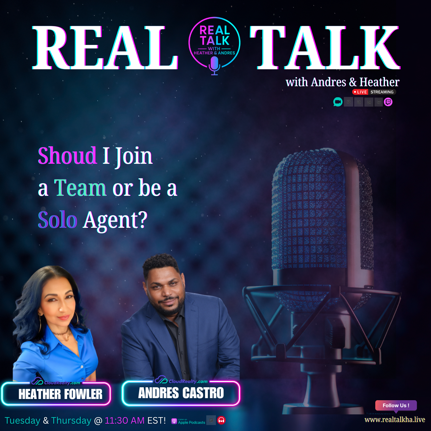 Shoud I Join a Team or be a Solo Agent? |️ Real Talk with Andres & Heather
