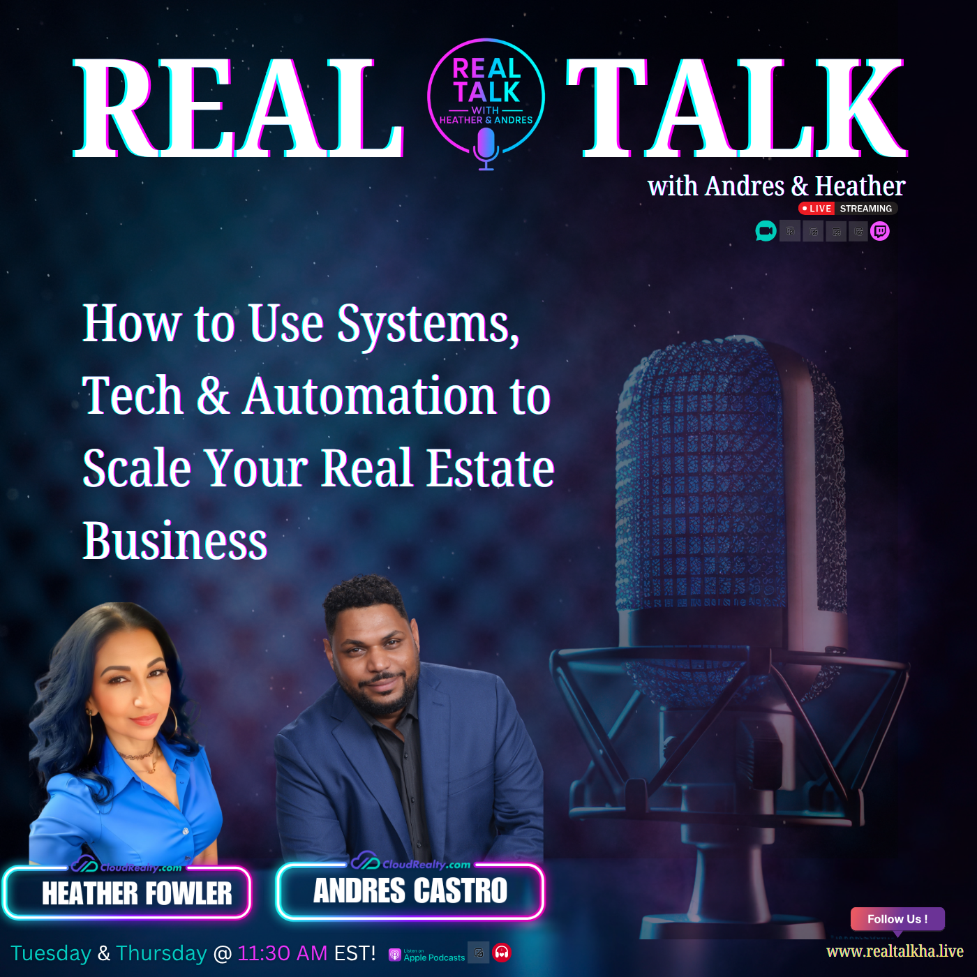 How to Use Systems, Tech & Automation to Scale Your Real Estate Business |️ Real Talk with Andres & Heather