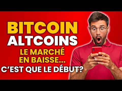 BITCOIN CHUTE  LE DÉBUT des ENNUIS pour la CRYPTO ?