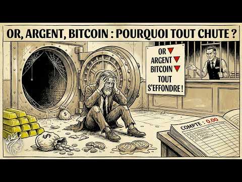 Crash multi marché, le bitcoin baisse, l'or et l'argent en chute libre