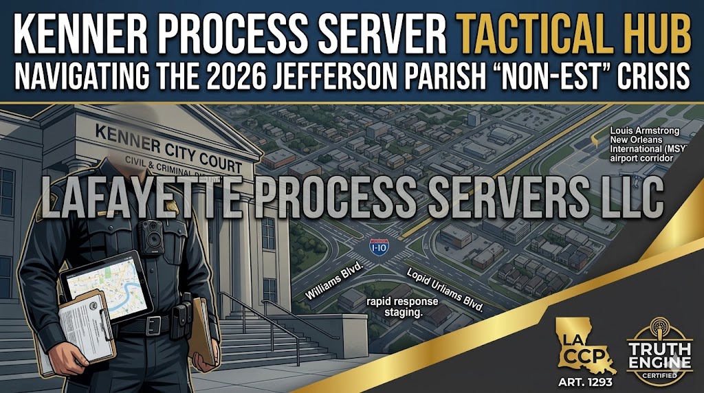 Kenner Louisiana Process Server | Jefferson Parish & 24th JDC Experts