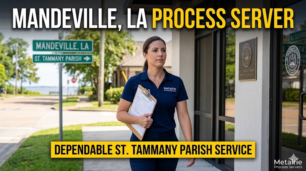 Mandeville & St. Tammany Parish Process Service: 22nd JDC Logistics
