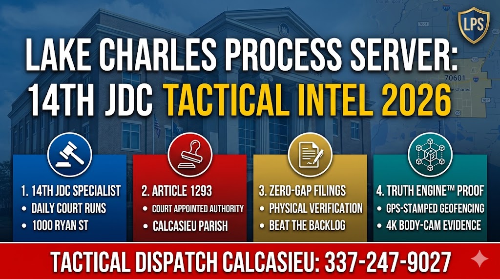 14th JDC Tactical: Lake Charles Process Service & "Zero-Gap" Filings