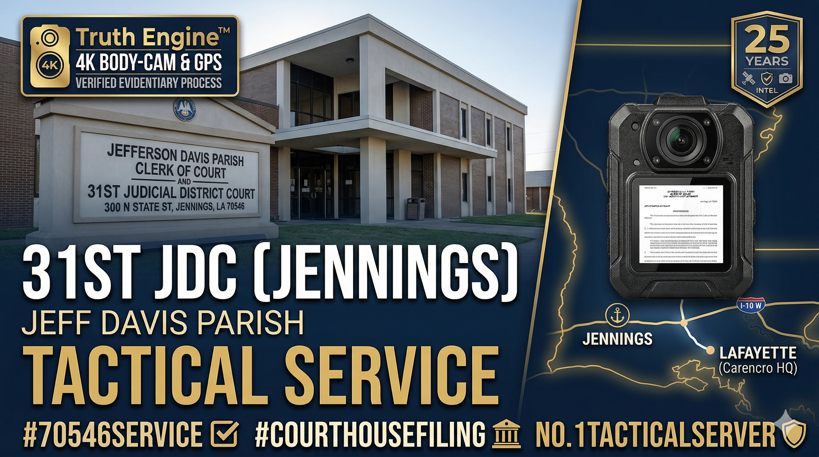 Tactical Legal Logistics: Serving Jennings & The 31st JDC (Jeff Davis Parish)