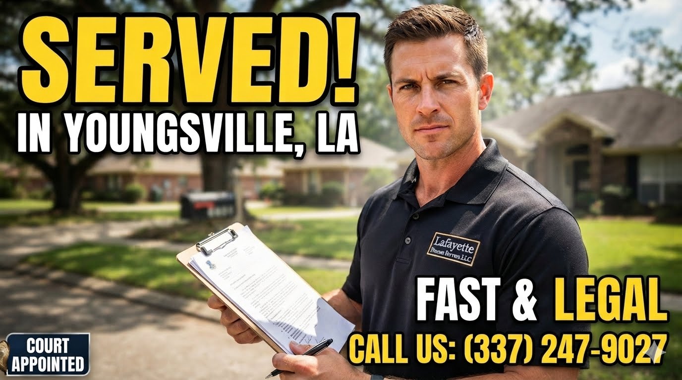 Process Server in Youngsville, LA | Court-Appointed | Lafayette Process Servers LLC