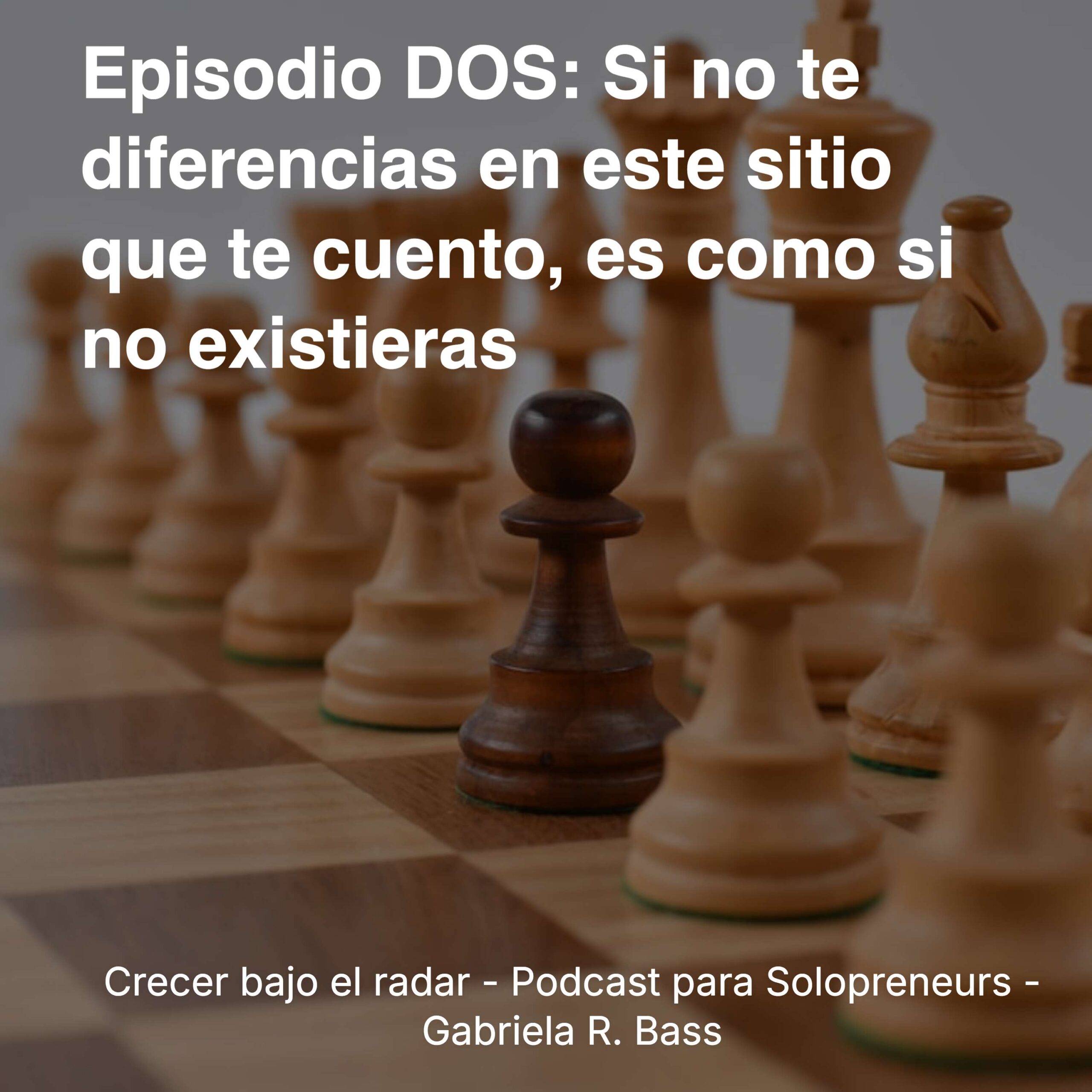 Episodio DOS: Si no te diferencias en este sitio que te cuento, es como si no existieras