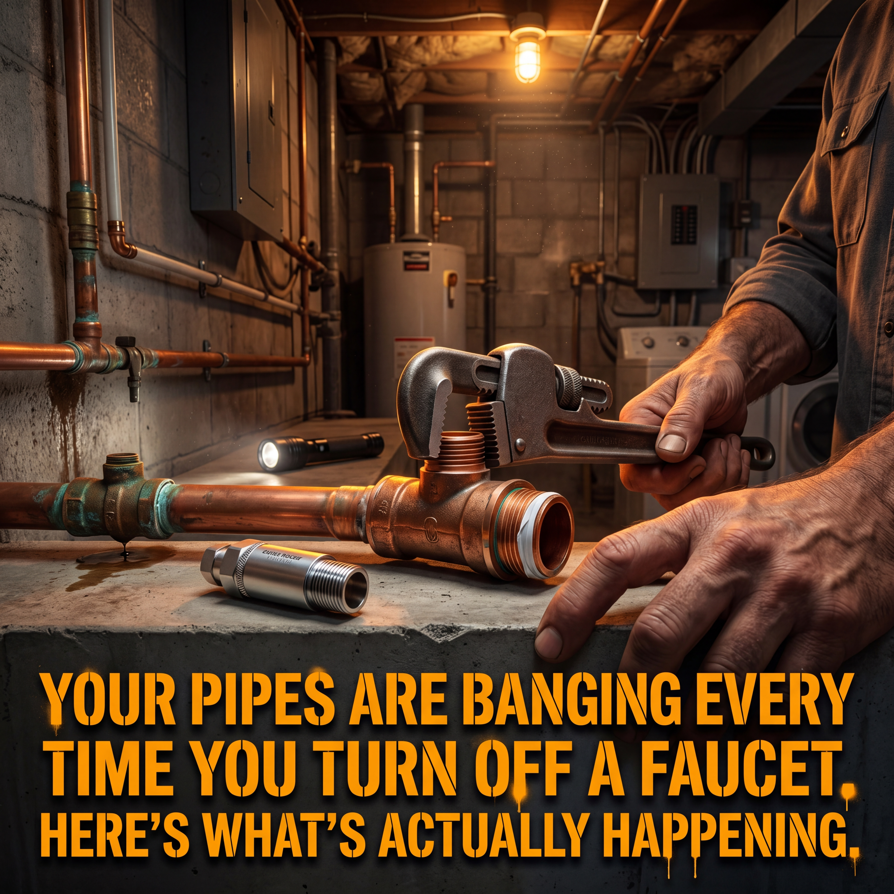 Your Pipes Are Banging Every Time You Turn Off a Faucet. Here's What's Actually Happening.