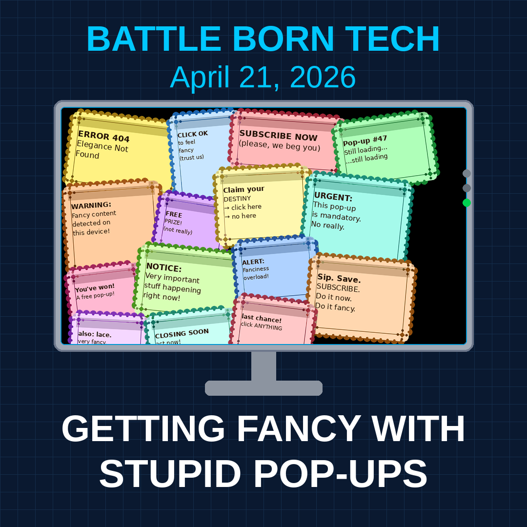 Getting Fancy with Stupid Pop-ups