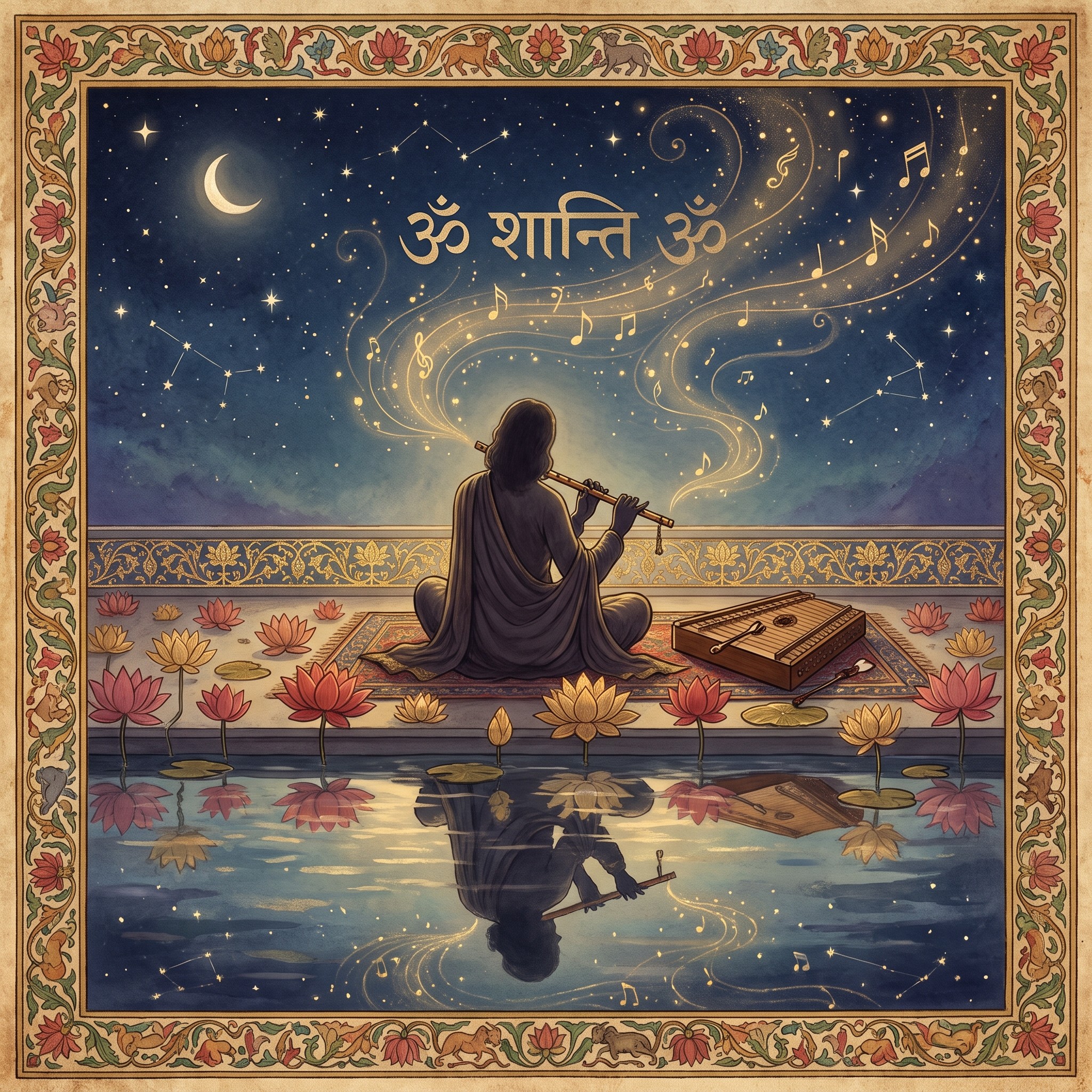 Om Shanti Om - Bansuri & Santoor at Dusk