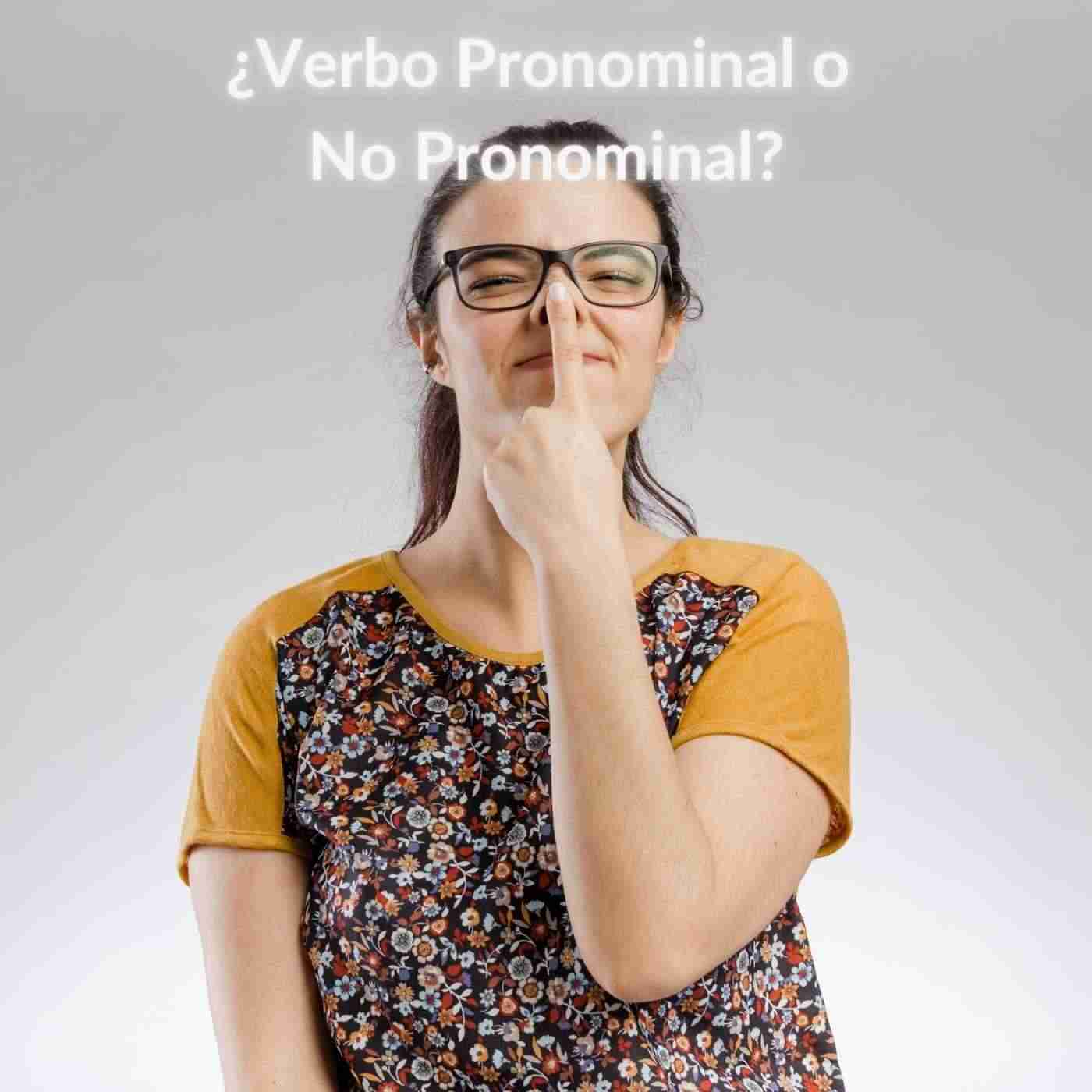 Pronominal vs Non–Pronominal Verbs