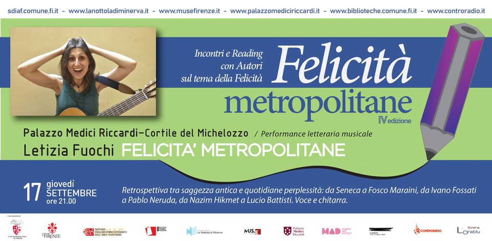 Cultura. Letizia Fuochi per Felicità Metroplitane