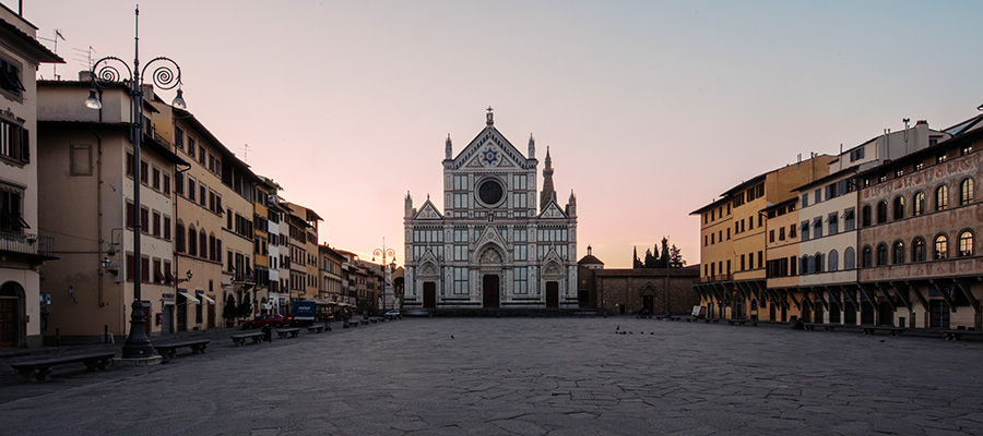 Coronavirus: preghiera religioni a Santa Croce Firenze 