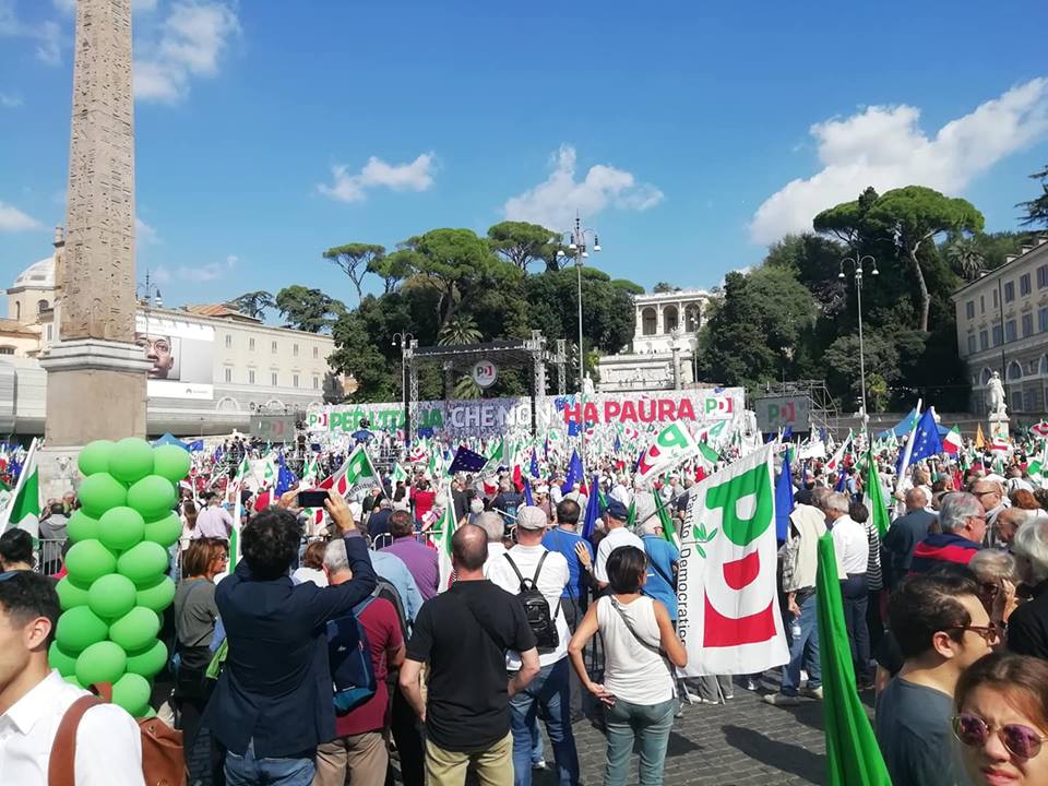 Pd: &#8220;in piazza a Roma la voglia di riscatto&#8221;