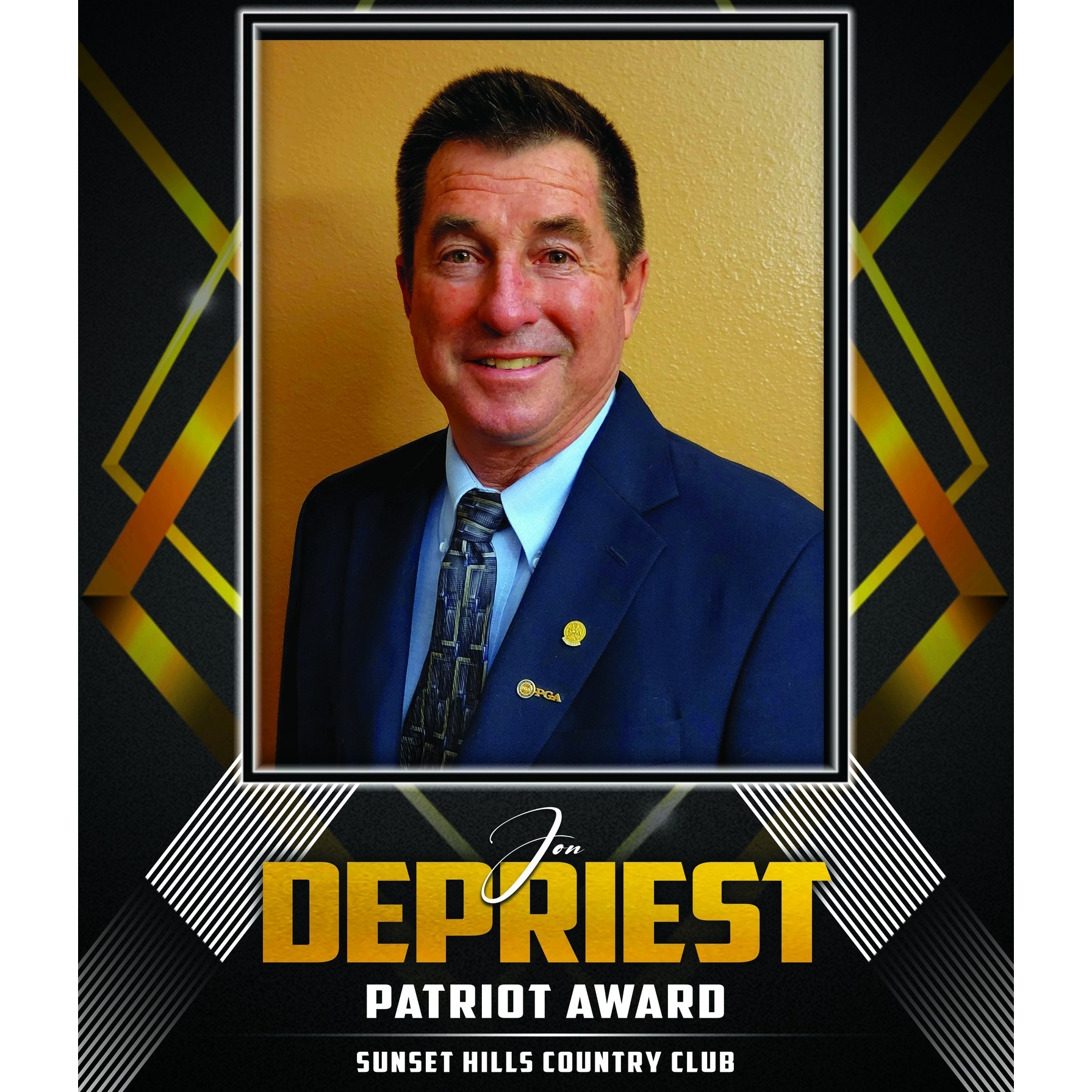 2024 PGA National Patriot Award Winner + Director of Golf at Sunset Hills Country Club Jon DePriest