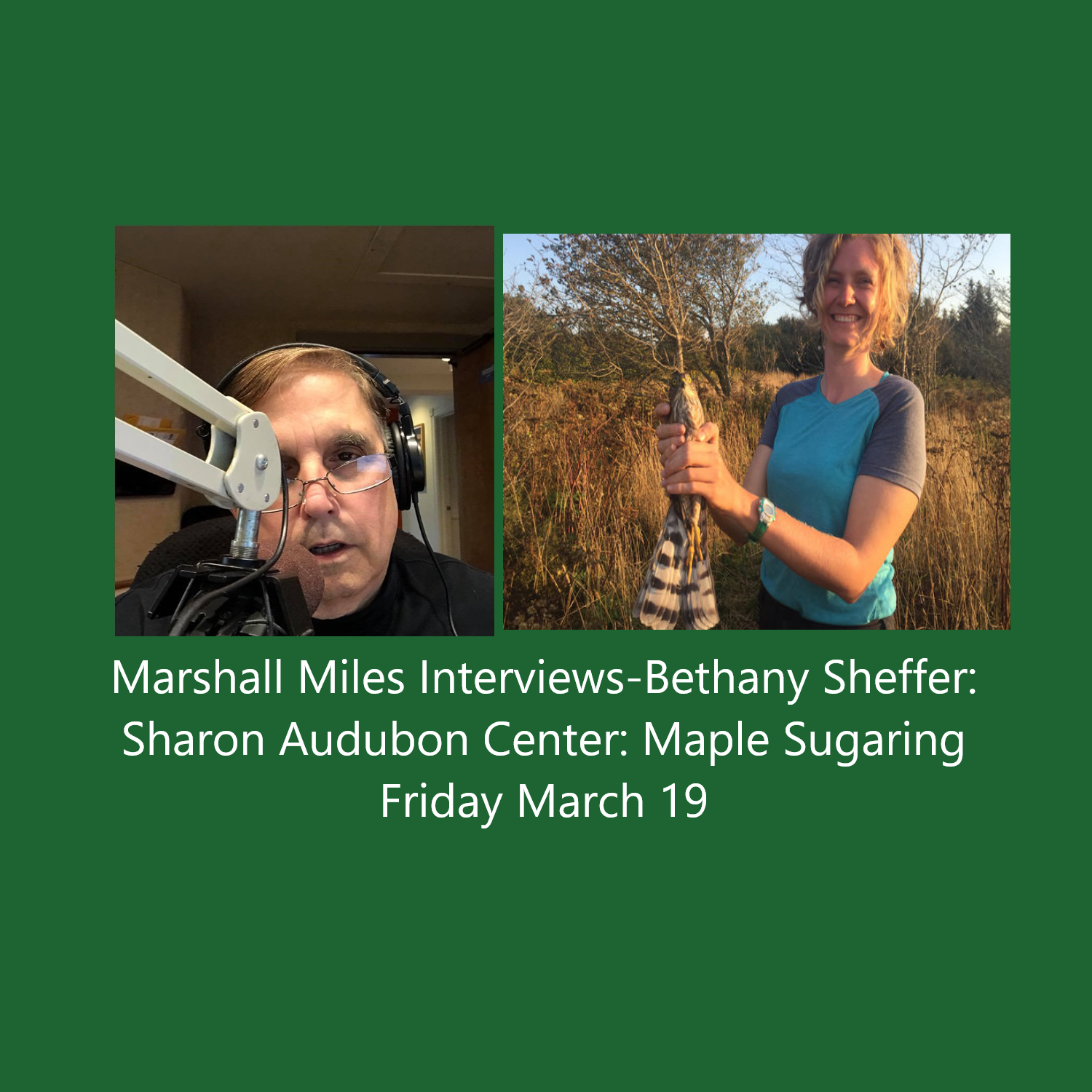 Marshall Miles Interviews Bethany Sheffer, Sharon Audubon Center: Maple Sugaring Friday March 19