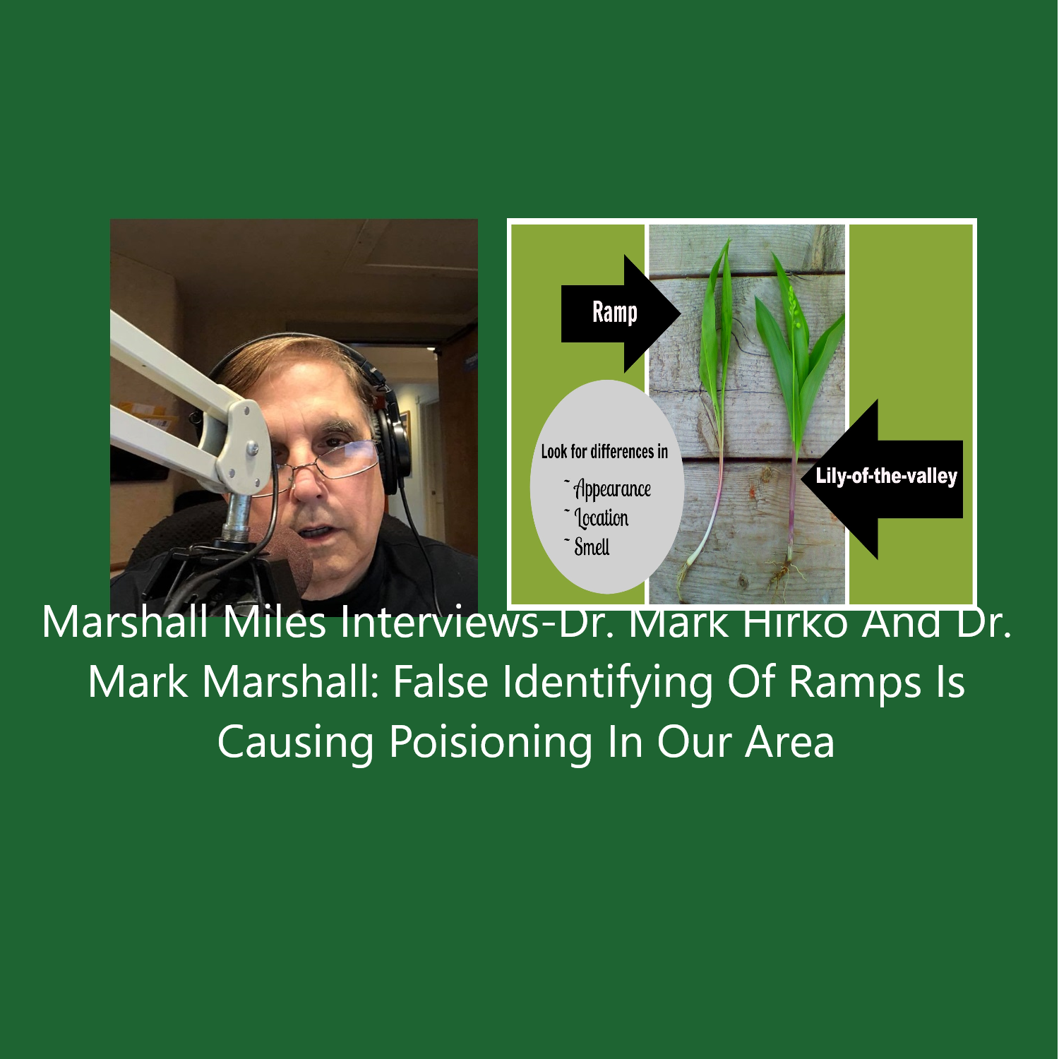 Marshall Miles Interviews Dr. Mark Hirko And Dr. Mark Marshall: Misidentifying Plants as Ramps is Causing Poisoning in Our Area