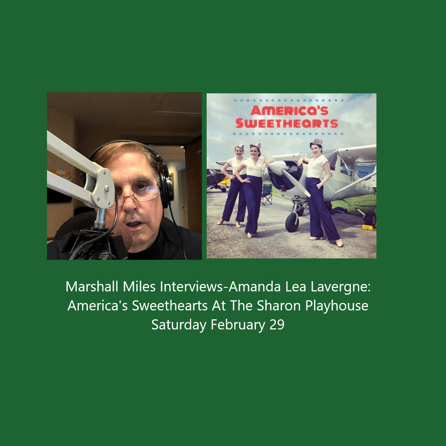 Marshall Miles Interviews Amanda Lea Lavergne, "America's Sweethearts" at the Sharon Playhouse on Sat Feb 29