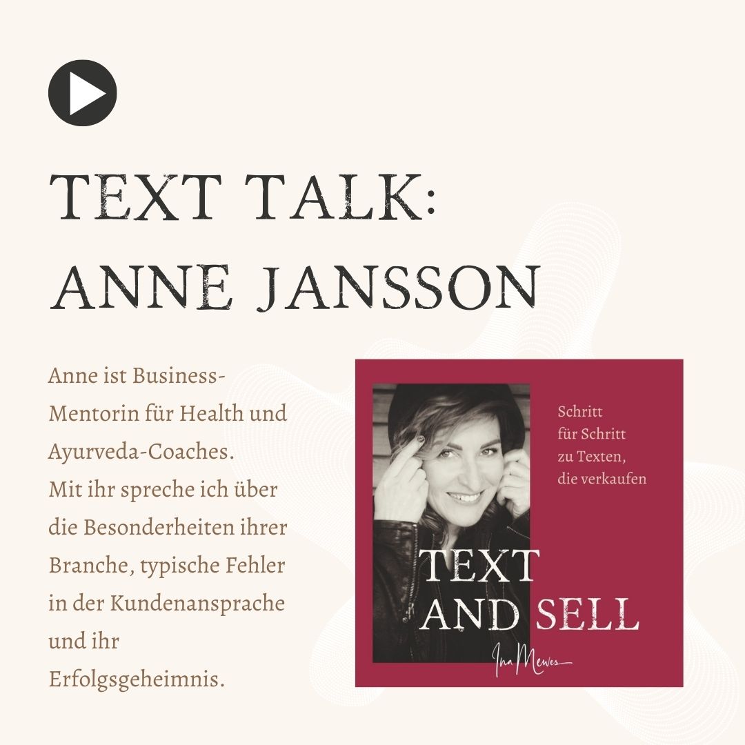 Text Talk - Anne Jansson: Wording in der Ayurveda- und Healthbusiness-Welt