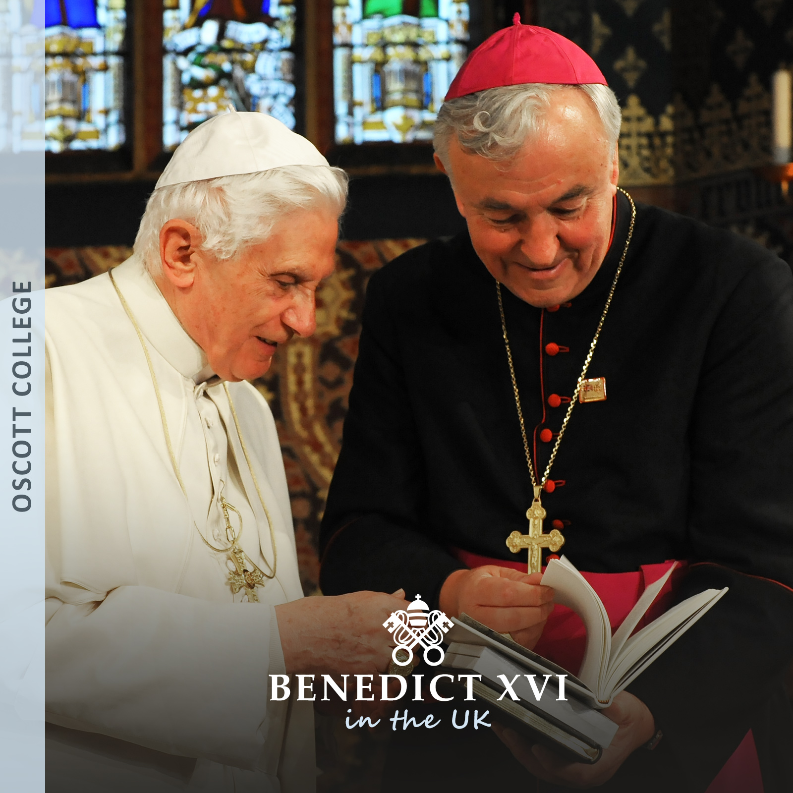 Archbishop Nichols addresses Pope Benedict XVI at Oscott College