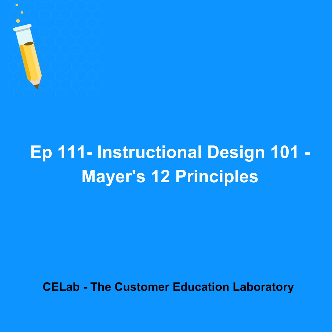 Episode 111 - Instructional Design 101 - Mayer's 12 Principles