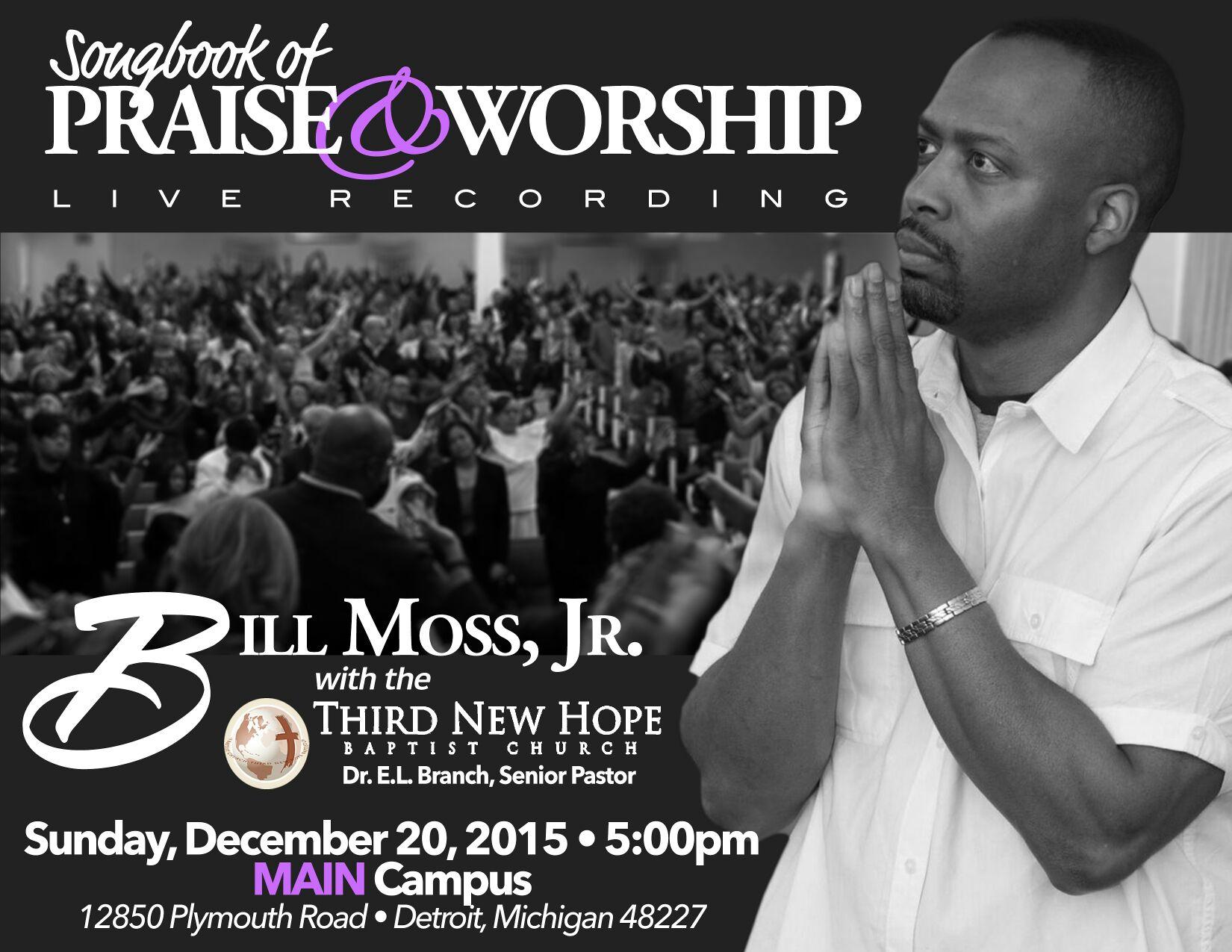 Live Concert Recording With Bill Moss, Jr Will Be A “Worship Experience”