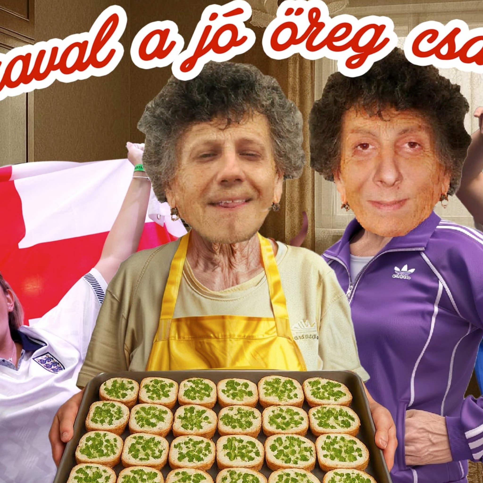 Szaval a jó öreg csallóközi: Gyertëk hozzám jólakni!  