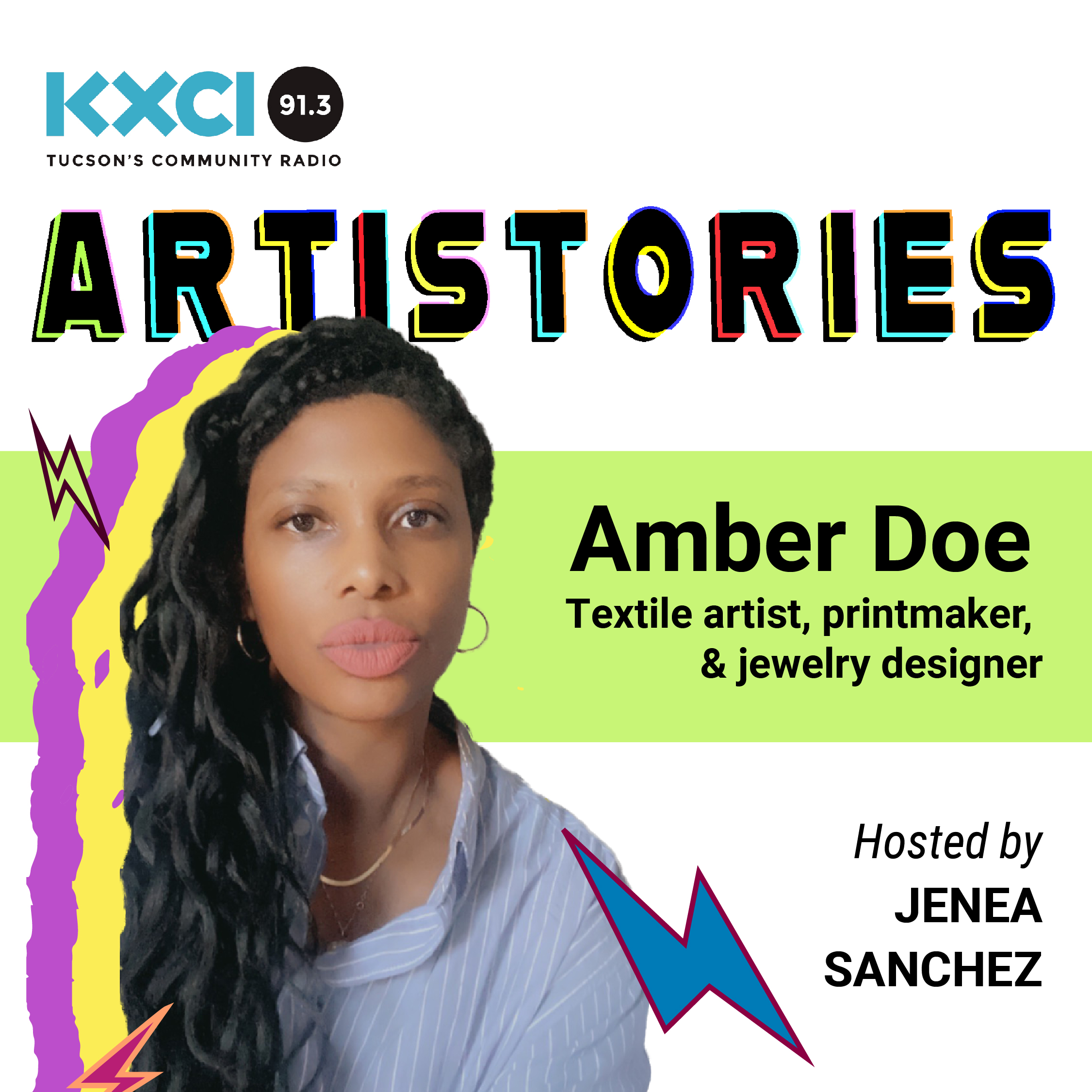 Amber Doe - Textile artist, Printmaker, and Jewelry Designer