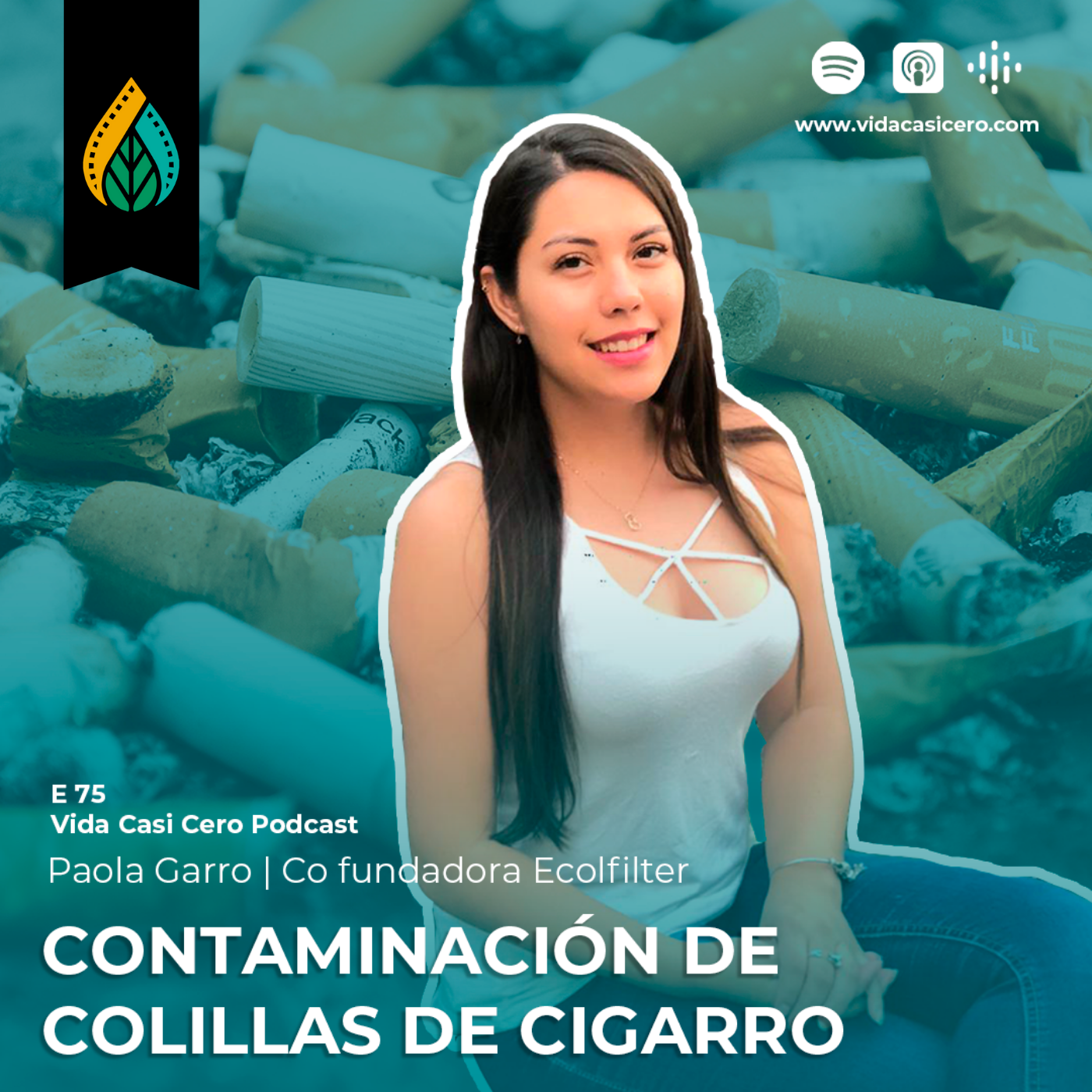 E75 - Contaminación de colillas de cigarro.